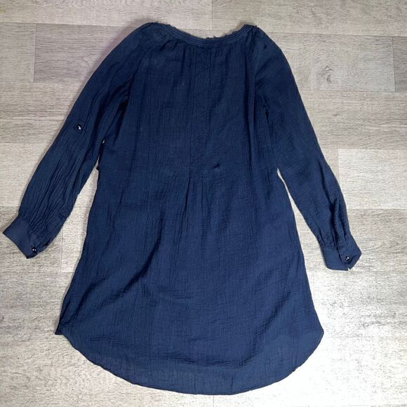 Rebecca Taylor, V-Neck Long Sleeve Button Down Tunic in Dark Navy Women’s Small - Picture 7 of 10